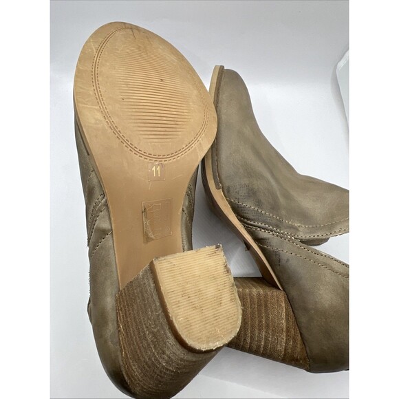 ARTISAN BY ZIGI Womens Brown Sindy Slip On Leather Booties High Heel Shoes 11 M - Picture 11 of 13